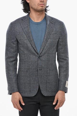 CC COLLECTION Blazer Semifoderato in Lana Vergine Motivo District Check