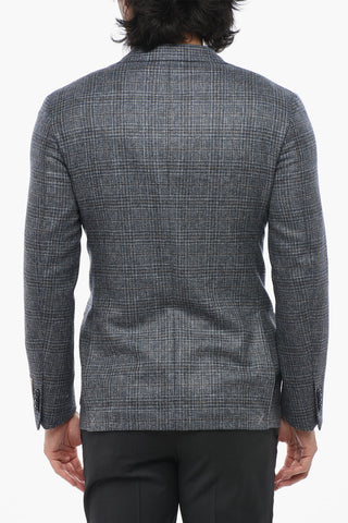 CC COLLECTION Blazer Semifoderato in Lana Vergine Motivo District Check