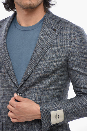 CC COLLECTION Teilgefütterter Blazer Aus Schurwolle Mit District-Check-Muster