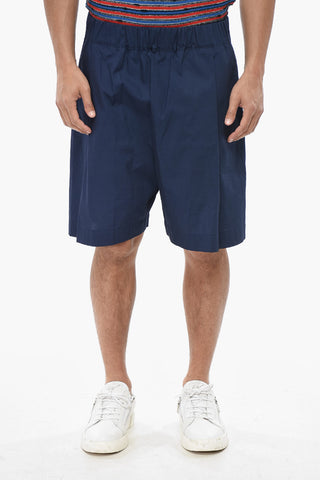 Baggy-Baumwollshorts Mit Elastischem Bund
