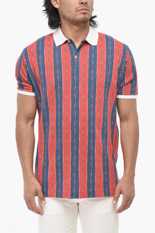Two-Button Polo With All-Over Iconic Pattern