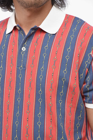 Two-Button Polo With All-Over Iconic Pattern