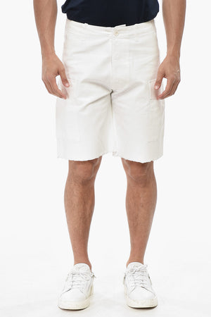 Coated Cotton Cargo Shorts