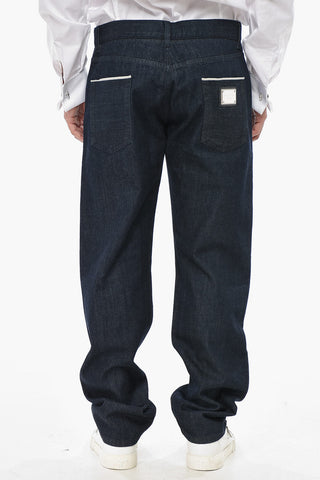 Straight-Leg Jeans With Contrast Details 21cm