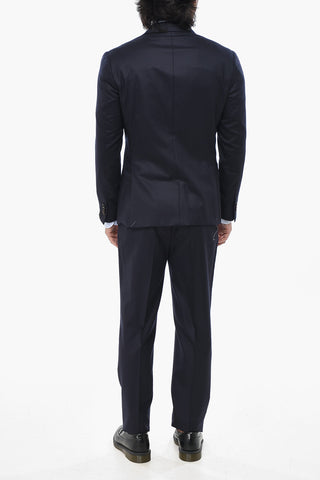 Double-Breasted Virgin Wool Suit with Double Vent