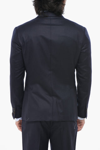Double-Breasted Virgin Wool Suit with Double Vent