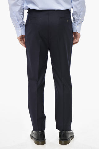 Double-Breasted Virgin Wool Suit with Double Vent