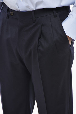 Double-Breasted Virgin Wool Suit with Double Vent
