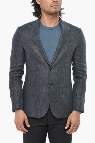 CC COLLECTION Blazer in Misto Lino REFINED con Tasche a Toppa
