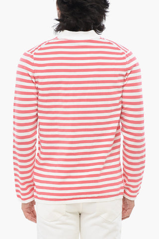 HOMME PLUS Cardigan in Tessuto Stretch con Motivo Awning