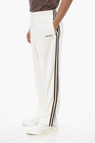 ADIDAS Brushed Cotton-Blend Joggers with Contrasting Side Stripes