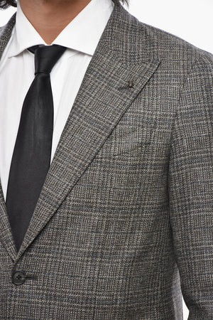 CC COLLECTION Blazer in Lana Vergine District Check con Rever a Lancia