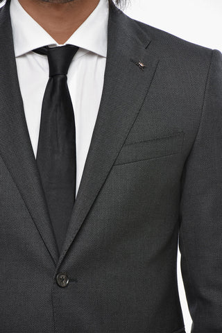 CC COLLECTION Virgin Wool Suit RIGHT Bird's Eye