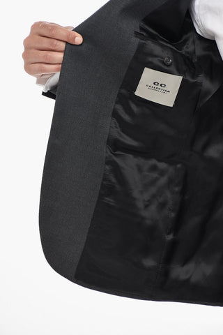 CC COLLECTION Virgin Wool Suit RIGHT Bird's Eye