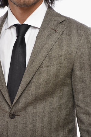 CC COLLECTION Half-Lined Herringbone Wool Blazer REFINED