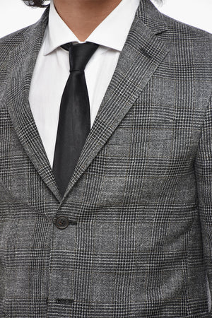 Unlined Wool-Blend District Check Blazer GATE