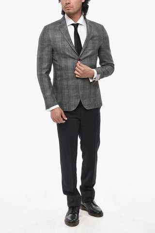 Blazer Sfoderato GATE in Misto Lana District Check