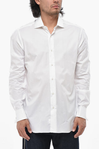 Cotton Poplin Shirt With French Cuffs