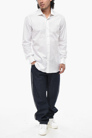 Cotton Poplin Shirt With French Cuffs