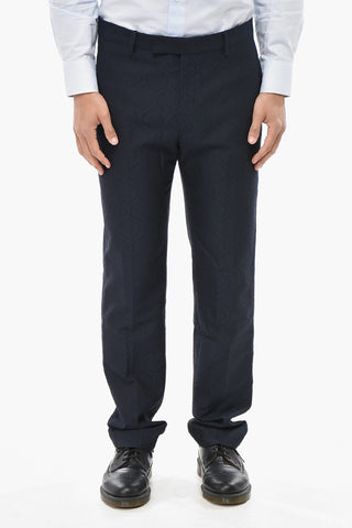 Pantaloni in Misto Cotone Jacquard con Passanti
