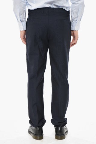 Pantaloni in Misto Cotone Jacquard con Passanti