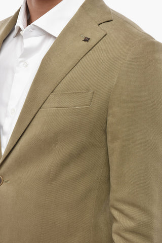 CC COLLECTION 2-Knopf-Jacke aus Stretch-Baumwolle REFINED mit zwei Gehschlitzen und klassischem Revers