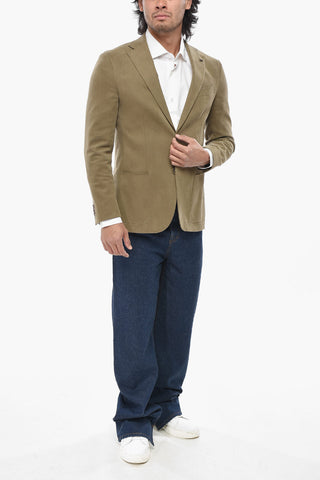 CC COLLECTION 2-Knopf-Jacke aus Stretch-Baumwolle REFINED mit zwei Gehschlitzen und klassischem Revers