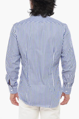Camicia MODIGLIANI In Cotone a Righe Awning con Collo Francese