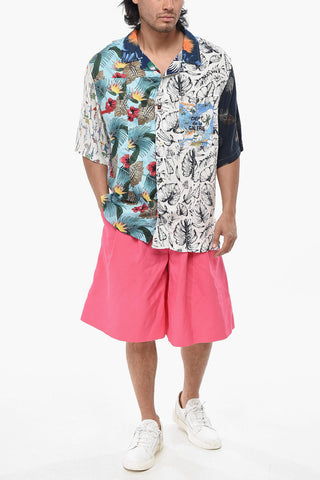 Camicia Patchwork a Maniche corte