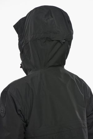Langer Parka Uni Mit Verdeckter Knopfleiste