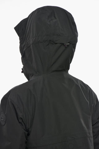 Langer Parka Uni Mit Verdeckter Knopfleiste