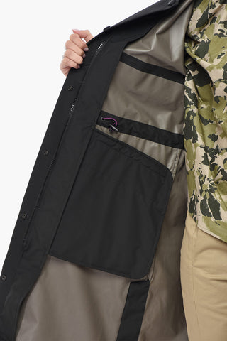 Long Solid-Color Parka With Hidden Buttons