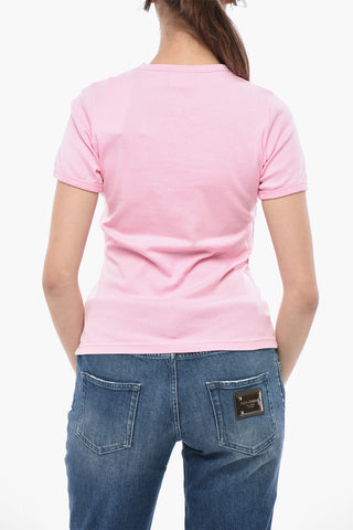 T-Shirt Mit Rundhalsausschnitt Aus Baumwolle Mit Cut-Out