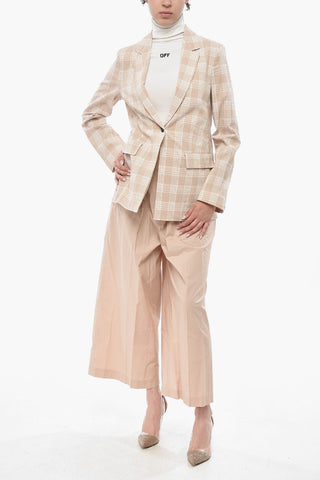 Checked Cotton Seersucker Blazer