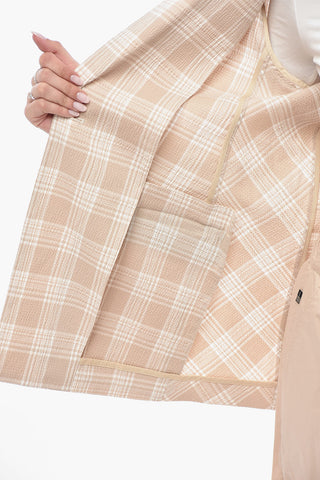 Checked Cotton Seersucker Blazer
