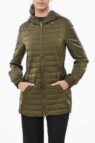 Leichte gesteppte Nylonjacke VIOLET mit Kordelzug