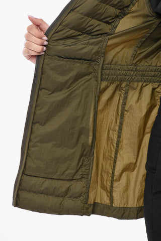 Leichte gesteppte Nylonjacke VIOLET mit Kordelzug