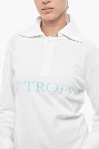 Hopsack Cotton Polo With Flocked Logo
