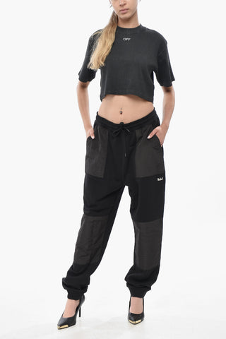 Jogginghose Aus Gebürsteter Baumwolle Mit Nylon-Details