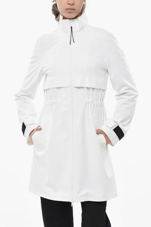 Nylon Stretch Coat PEQUEA With Contrasting Logo Patch