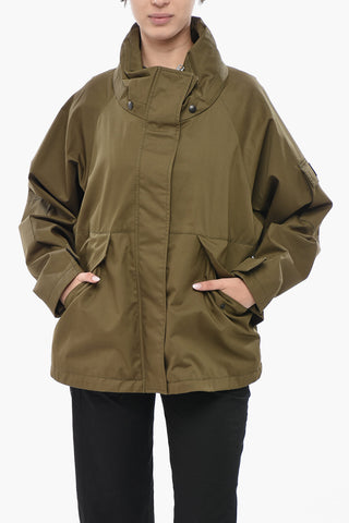 Cotton Jacket LILY with Hidden Placket and Hood