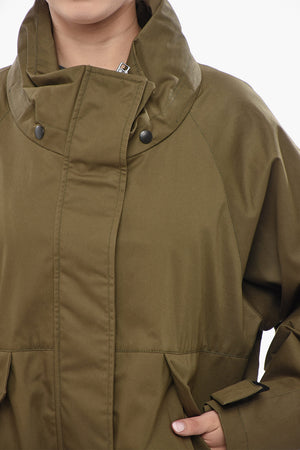 Cotton Jacket LILY with Hidden Placket and Hood