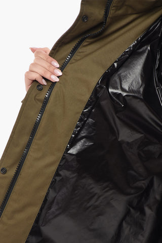 Cotton Jacket LILY with Hidden Placket and Hood
