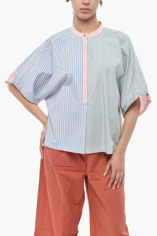 Striped Cotton Poplin Blouse
