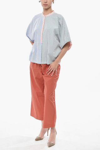 Striped Cotton Poplin Blouse
