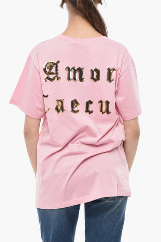 T-Shirt AMOR CAECUS mit Paillettenstickerei