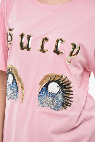 T-Shirt AMOR CAECUS mit Paillettenstickerei