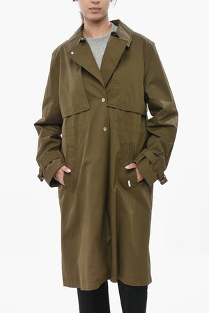 Cappotto HAVICE in Cotone Leggero con Bottoni Logati
