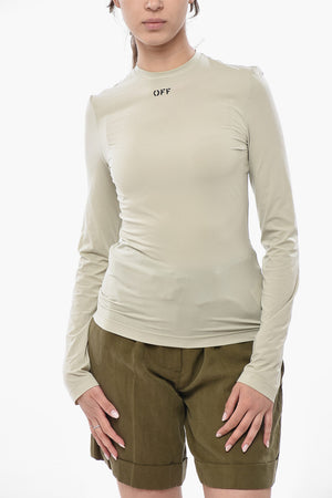Crewneck Top SECOND SKIN with Printed Logo