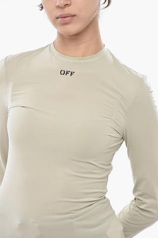 Top Girocollo SECOND SKIN con Logo Stampato